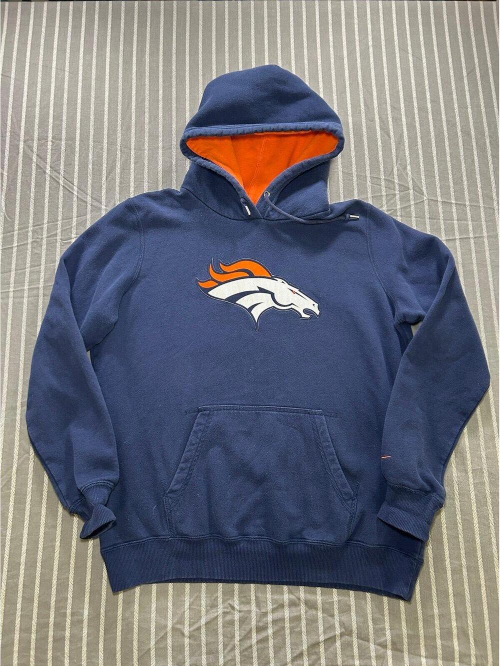 Nike Denver Broncos NFL Team Apparel Pullover Hoodie Mens Sz XL